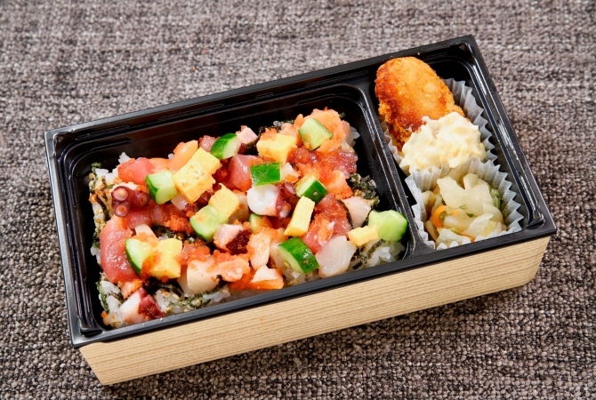 【新規格】海鮮チラシ(一段重)★５個以上注文可能の画像1